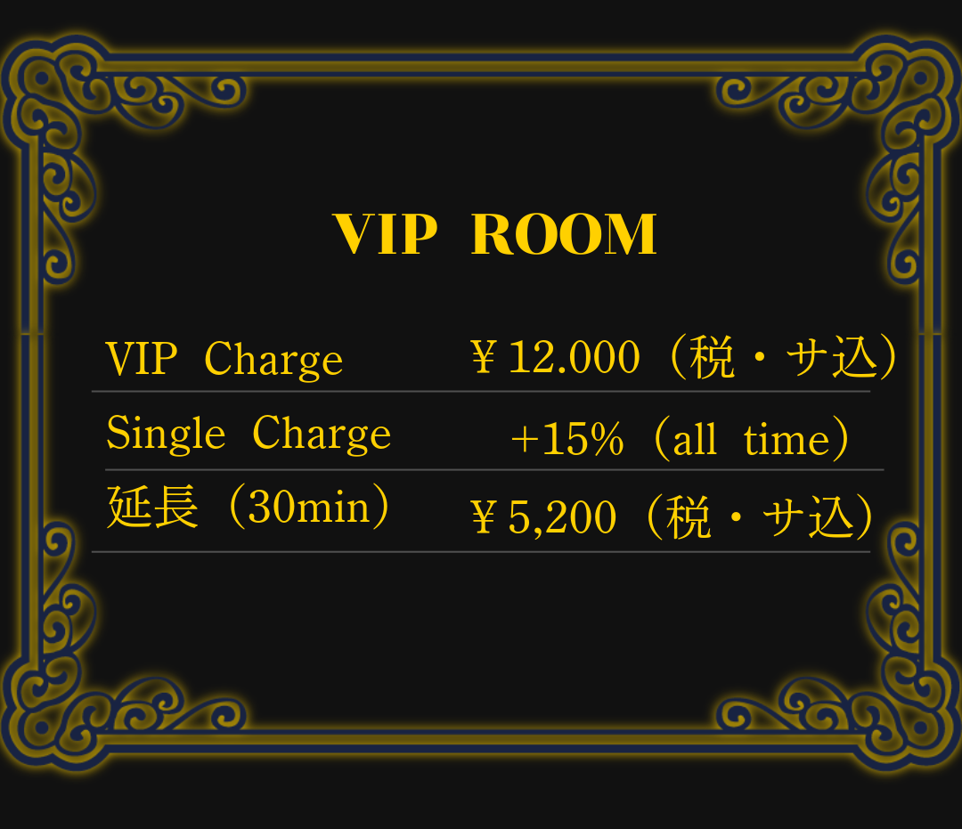 VIP ROOM 料金詳細